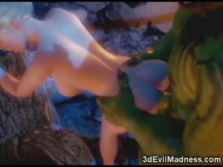 3D Elf Princess Ravaged by Orc - porn at Ah-Me